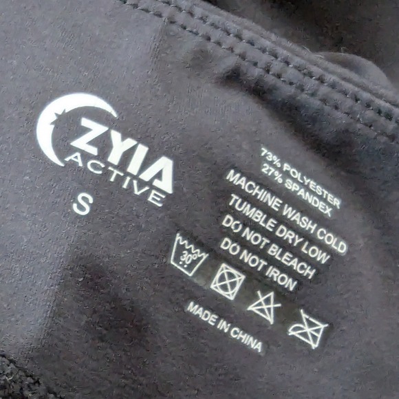 Zyia High Rise Compression Leggings Black Full Length S - Picture 11 of 11